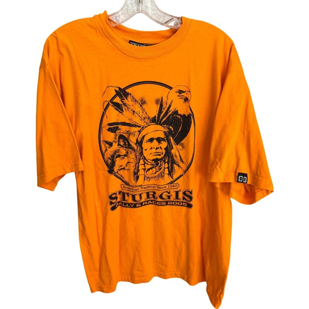 R158 Vintage Sturgis 2005 Large Tee Like New Condition R0000158